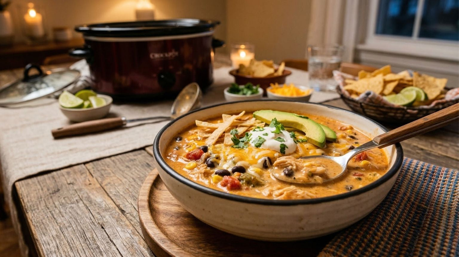 Crockpot Chicken Enchilada Soup