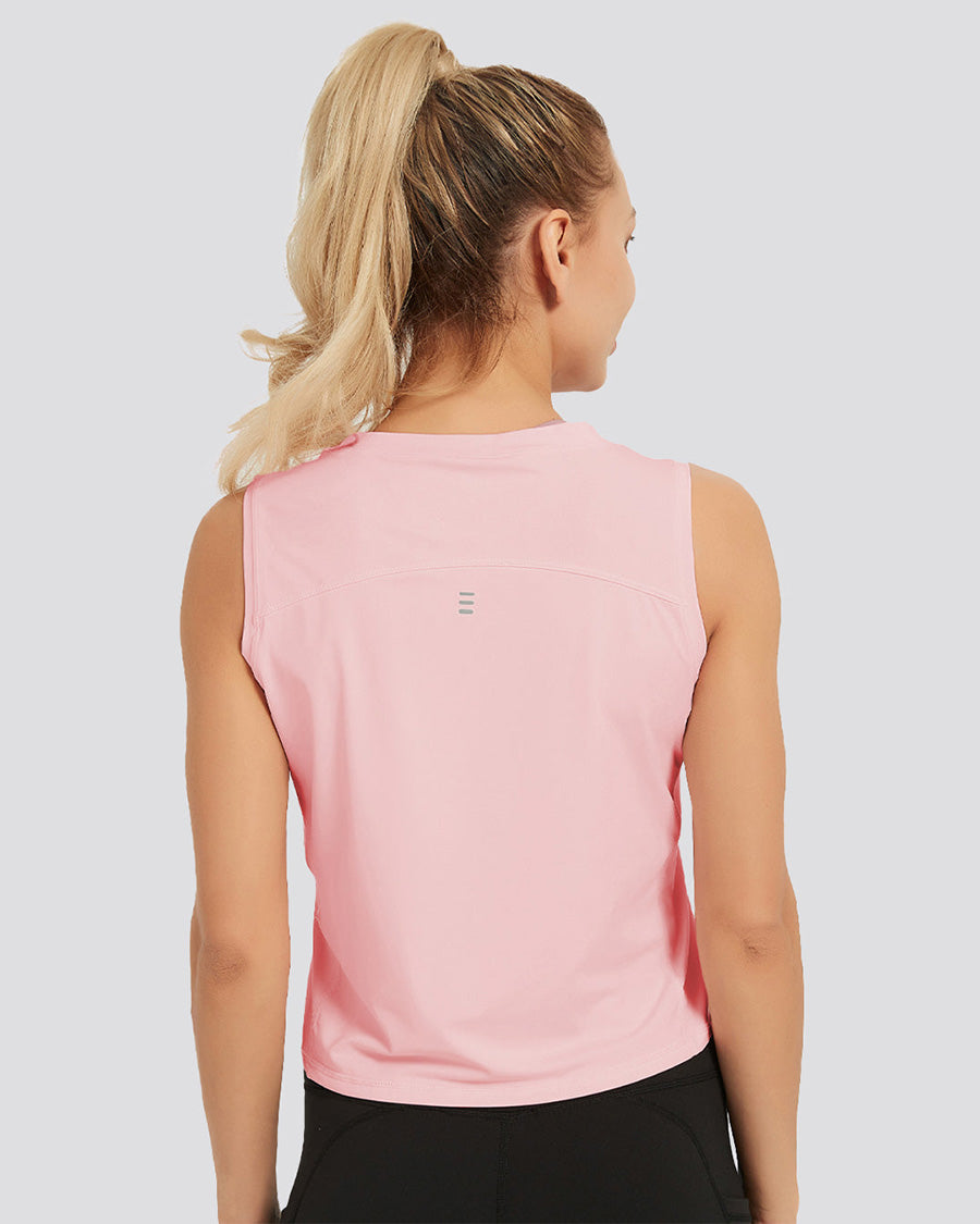 Pink Origin Sleeveless Workout Crop Top