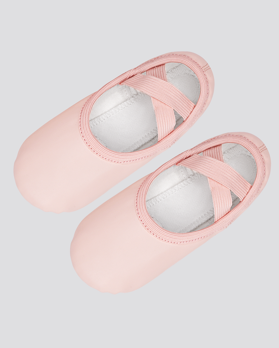 Pink Kids PU Leather Ballet Shoes
