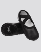Black Kids PU Leather Ballet Shoes