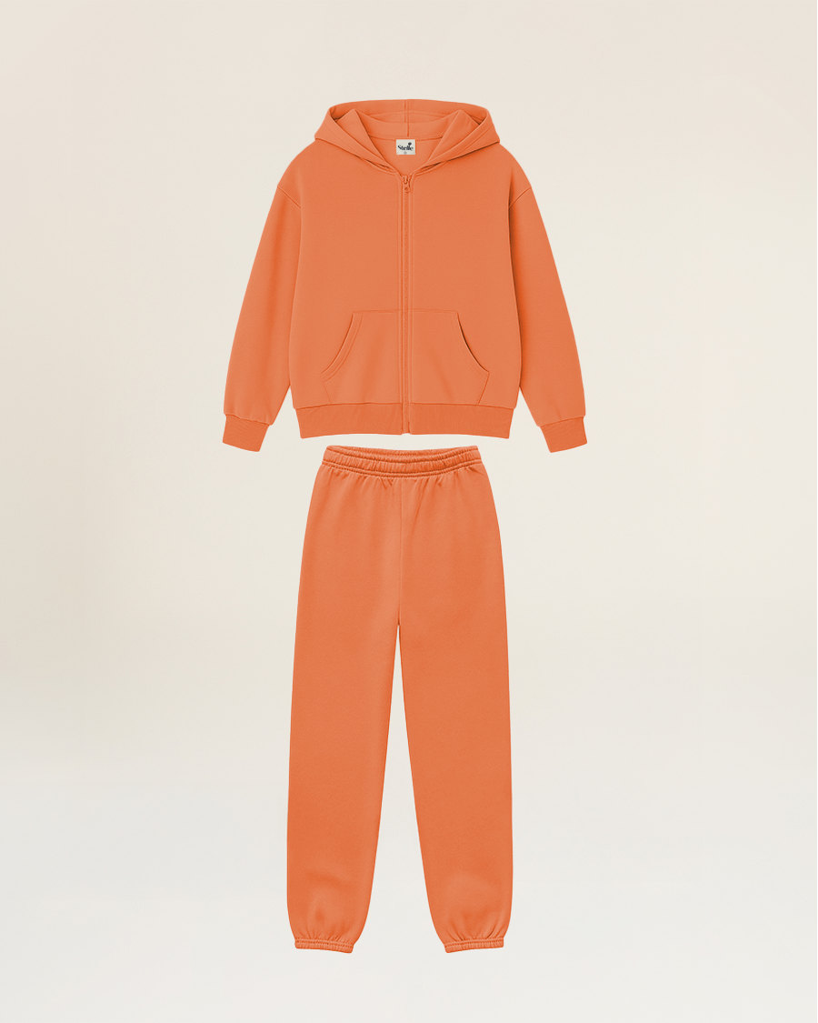 Zip It Kids Matching Sweat Set in Orange