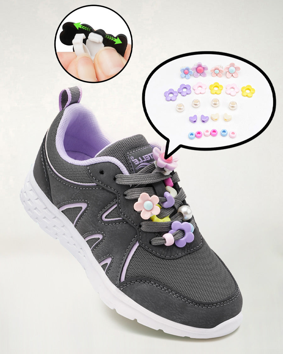 Grey Kids Sneakers | Lace-Up Tennis Shoes for Boys and Girls