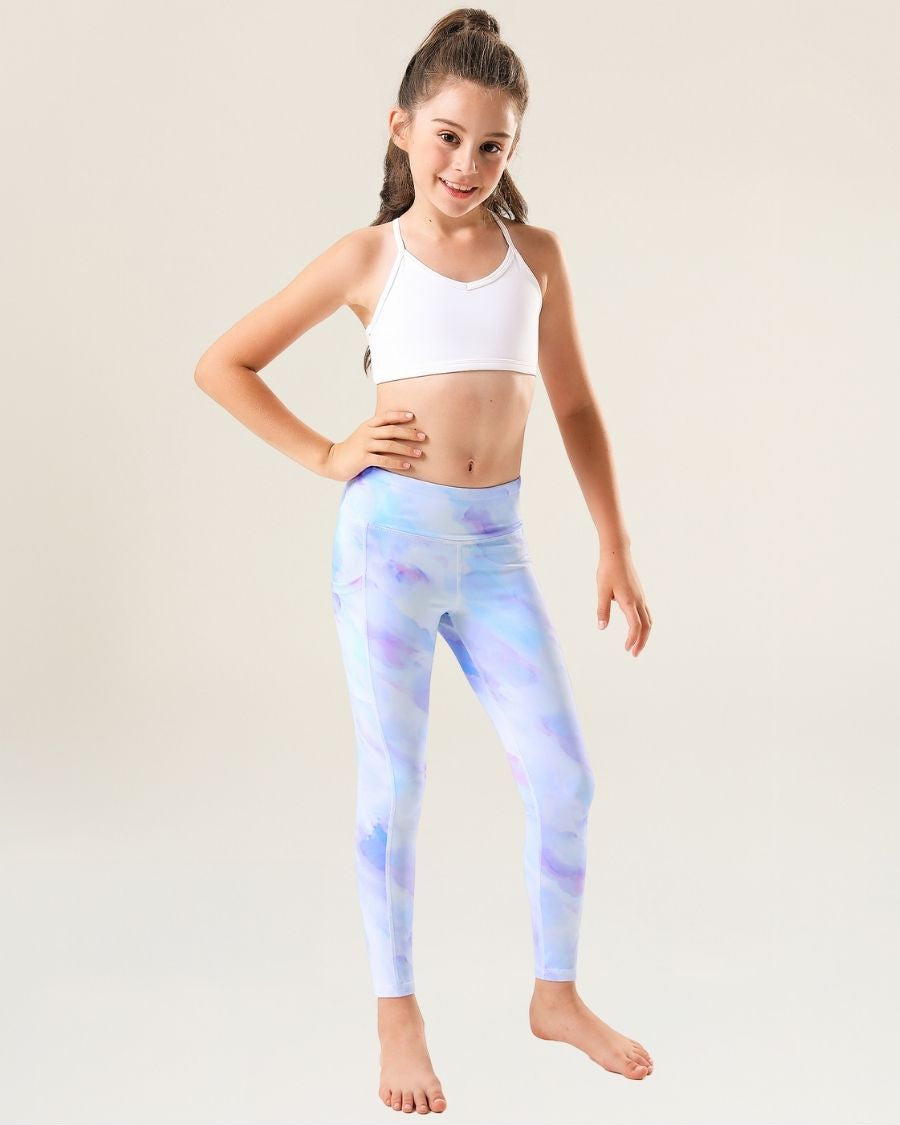 Lilac Sky Girls Athletic Leggings - View 3