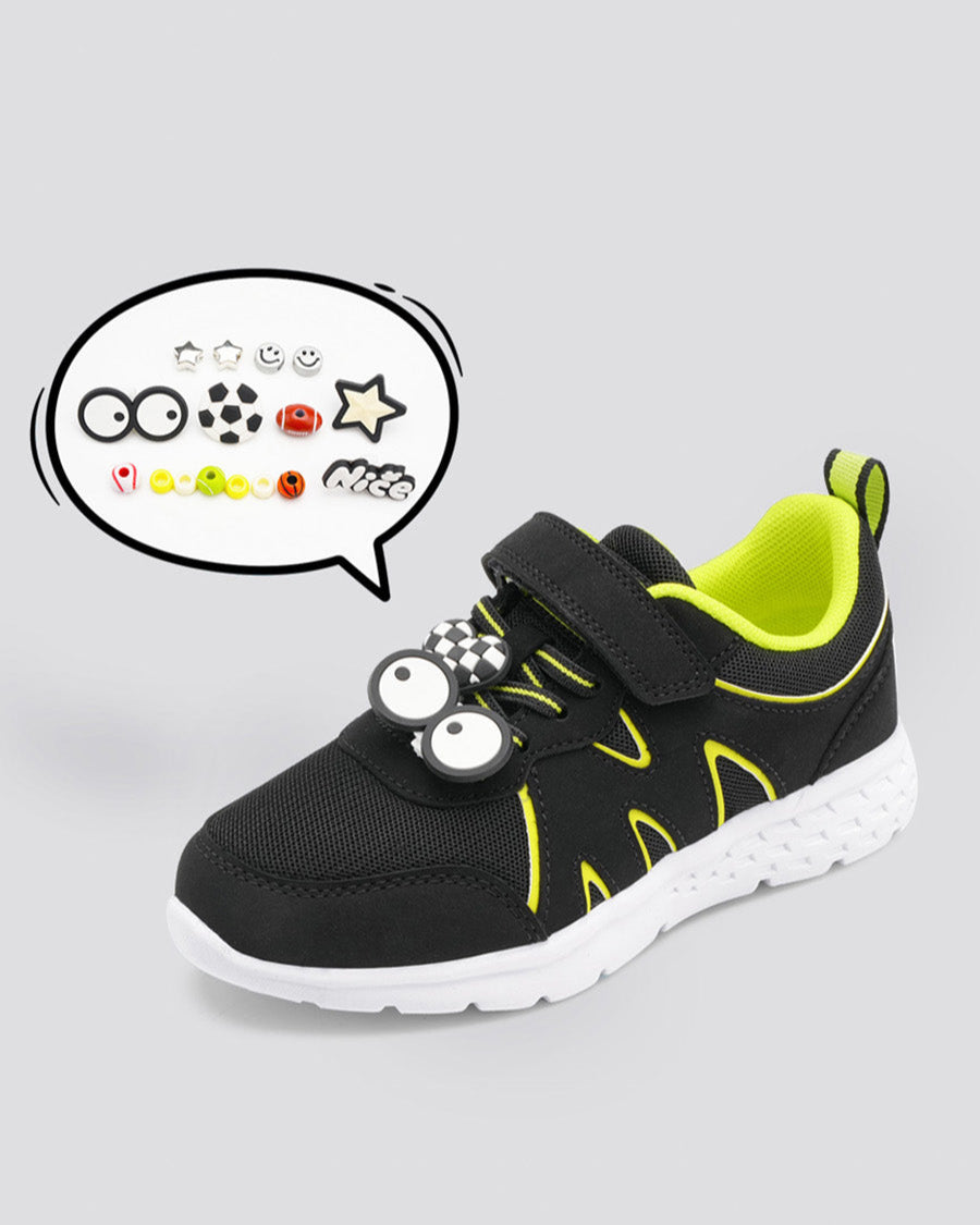 Black Kids Running Shoes - View 3