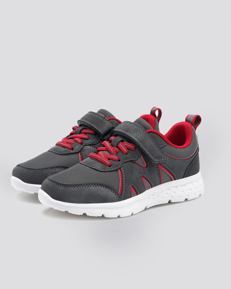 Grey Kids Running Shoes - View 2