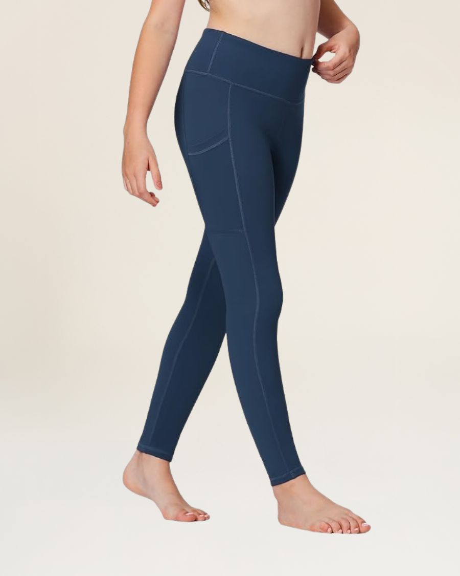 Dark Navy Girls Athletic Leggings
