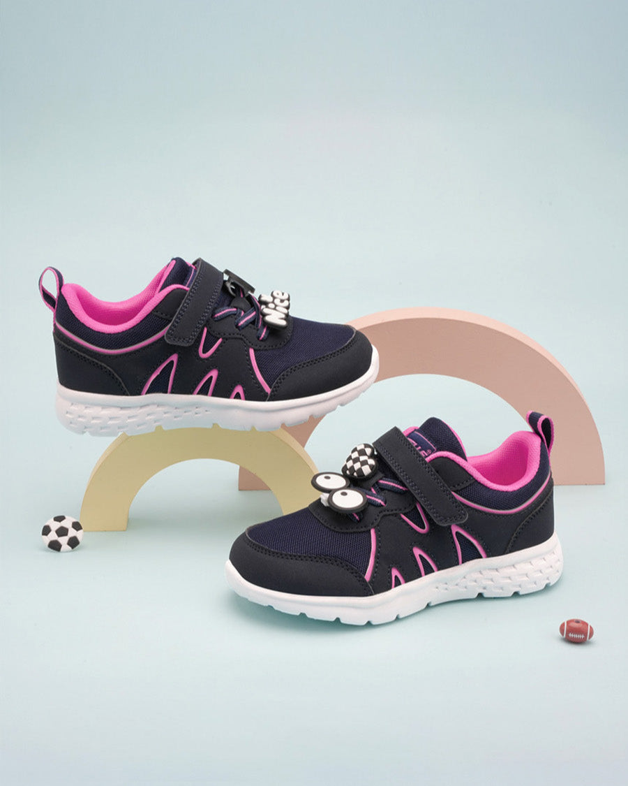 Navy Kids Running Shoes - View 4