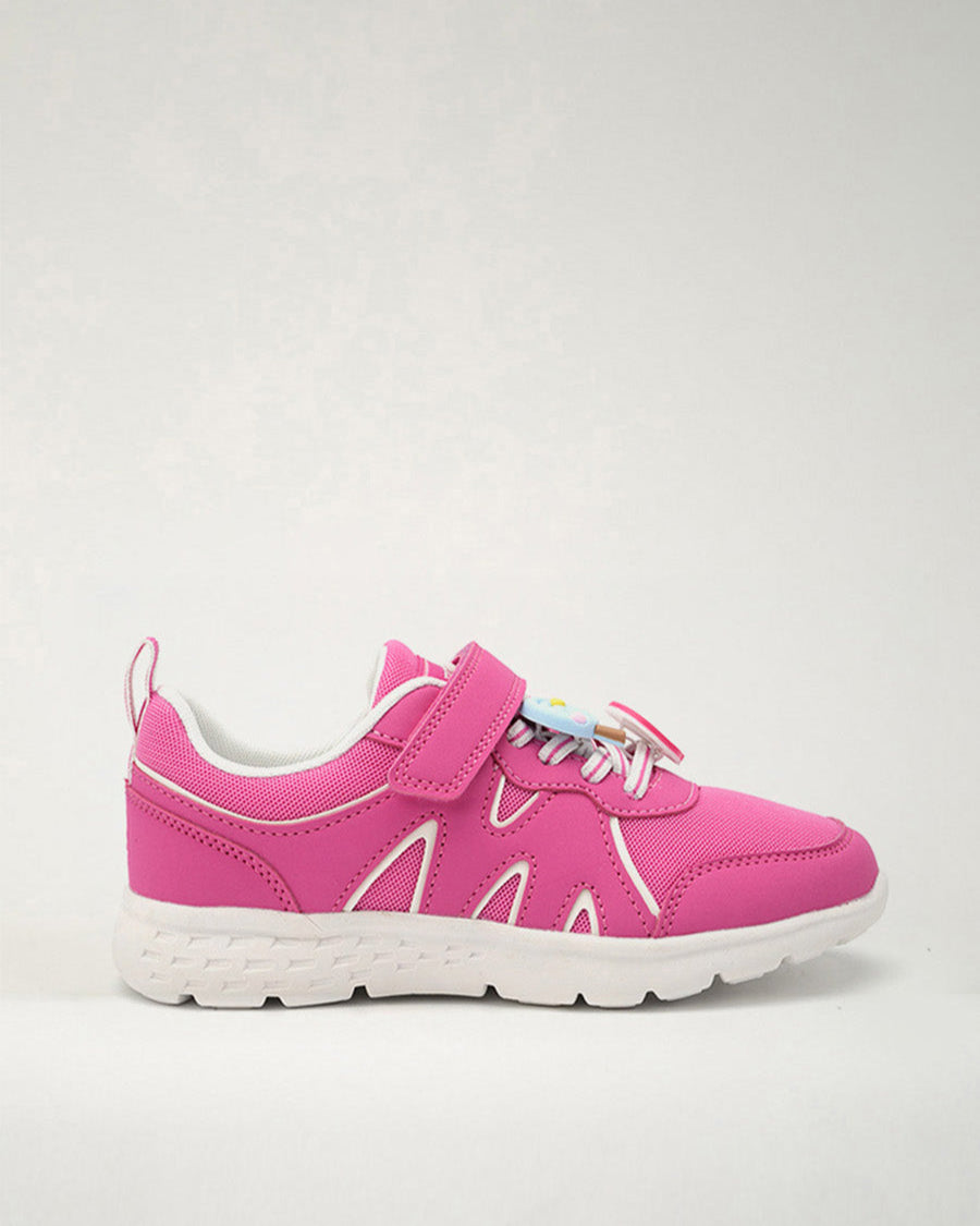 Fuchsia Kids Running Shoes - View 1