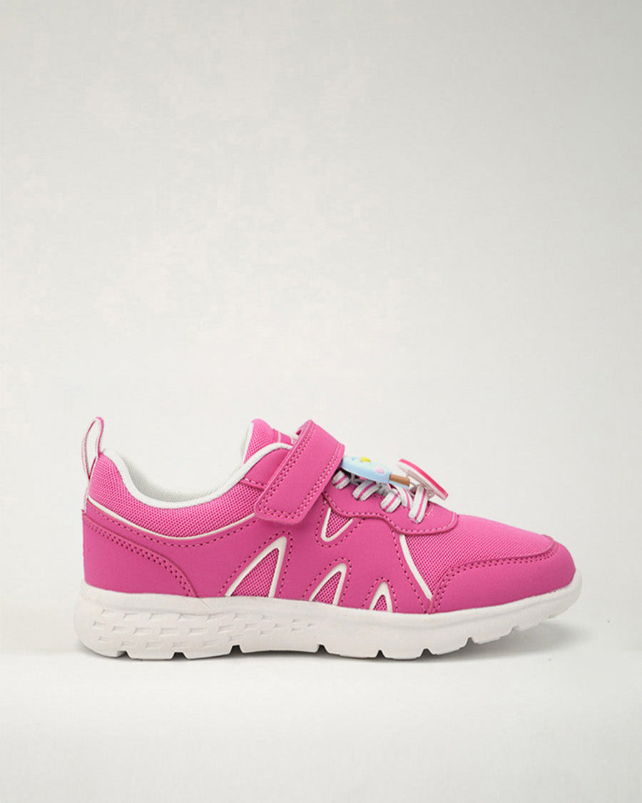 Fuchsia Kids Running Shoes - View 1