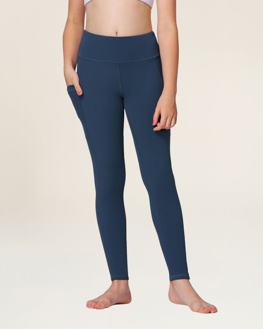 Dark Navy Girls Athletic Leggings
