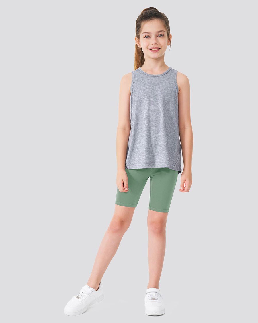 Jade Green Girls 8" Volleyball Ace Shorts