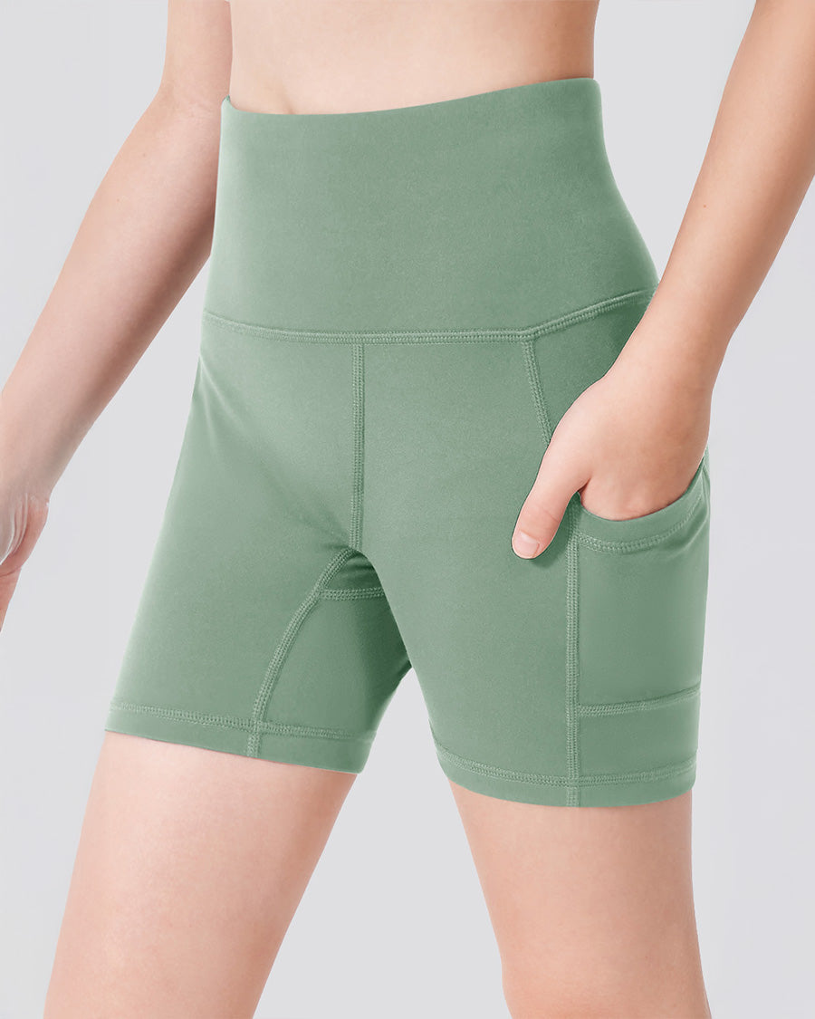 Jade Green Girls 4" Volleyball Ace Shorts