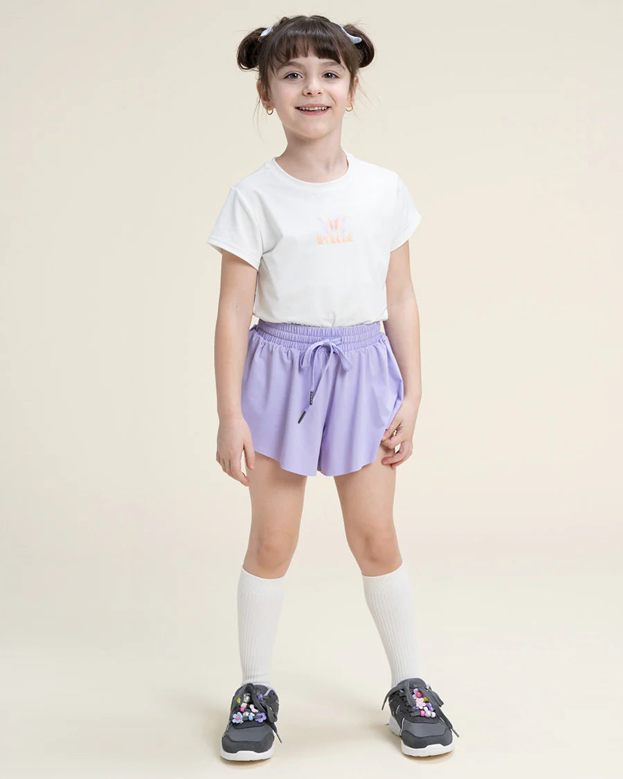 Lavender Girls Flowy Shorts