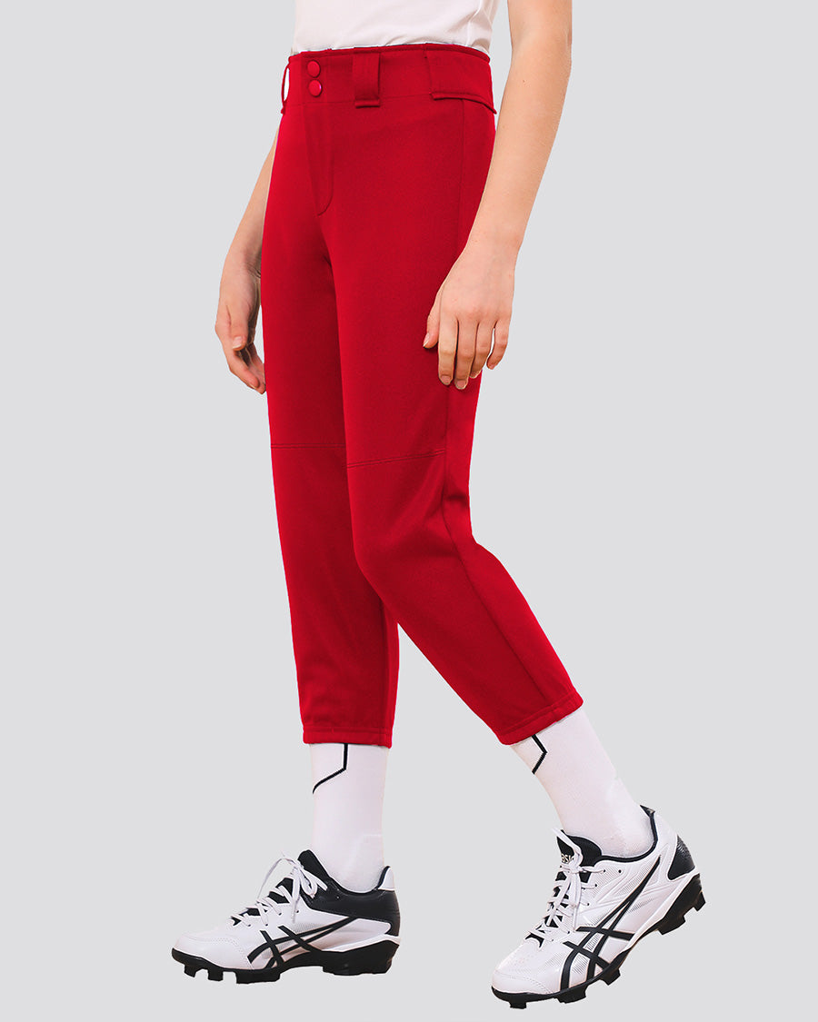 Red Girls Softball Pants