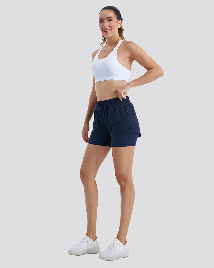 Navy SpeedShift Hybrid 2 in 1 Running Shorts