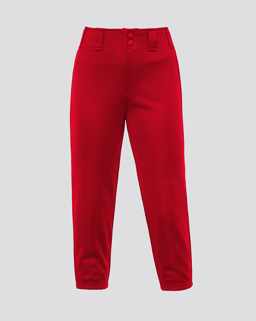 Red Girls Softball Pants