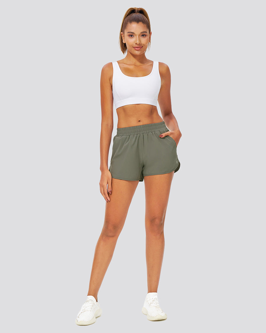 Green Ignite Running Shorts 3"