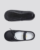 Black Kids Premium Leather Ballet Shoes (Full Sole)