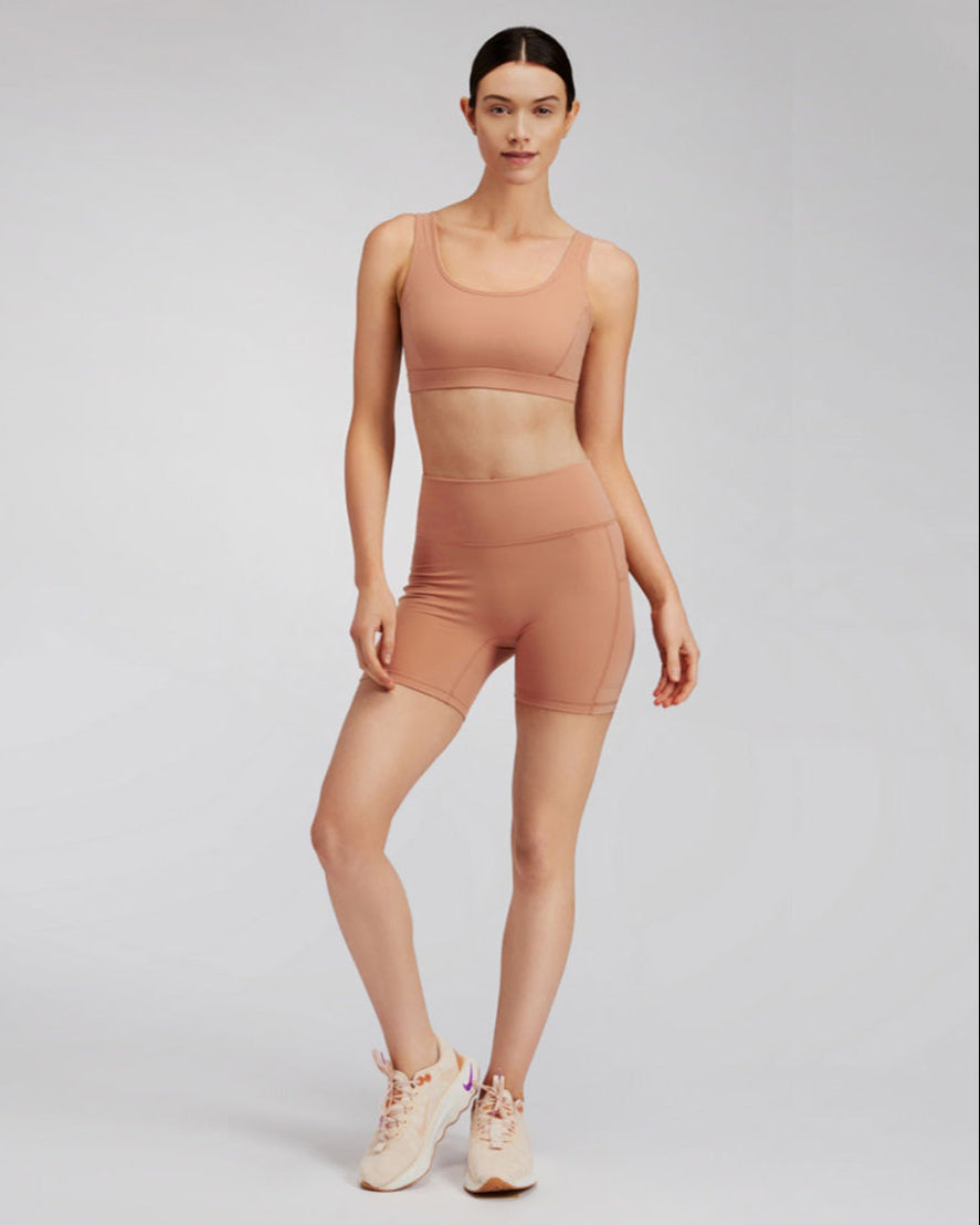Autumn Clay SoftLuxe Yoga Shorts with Pockets - View 2