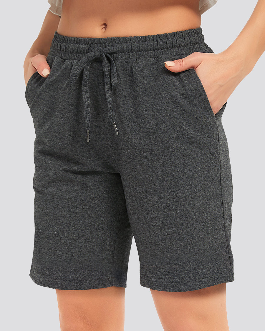 Charcoal Cotton Sweat Shorts 7"