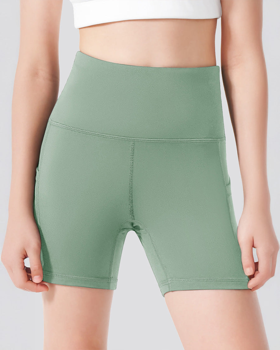 Jade Green Girls 4" Volleyball Ace Shorts