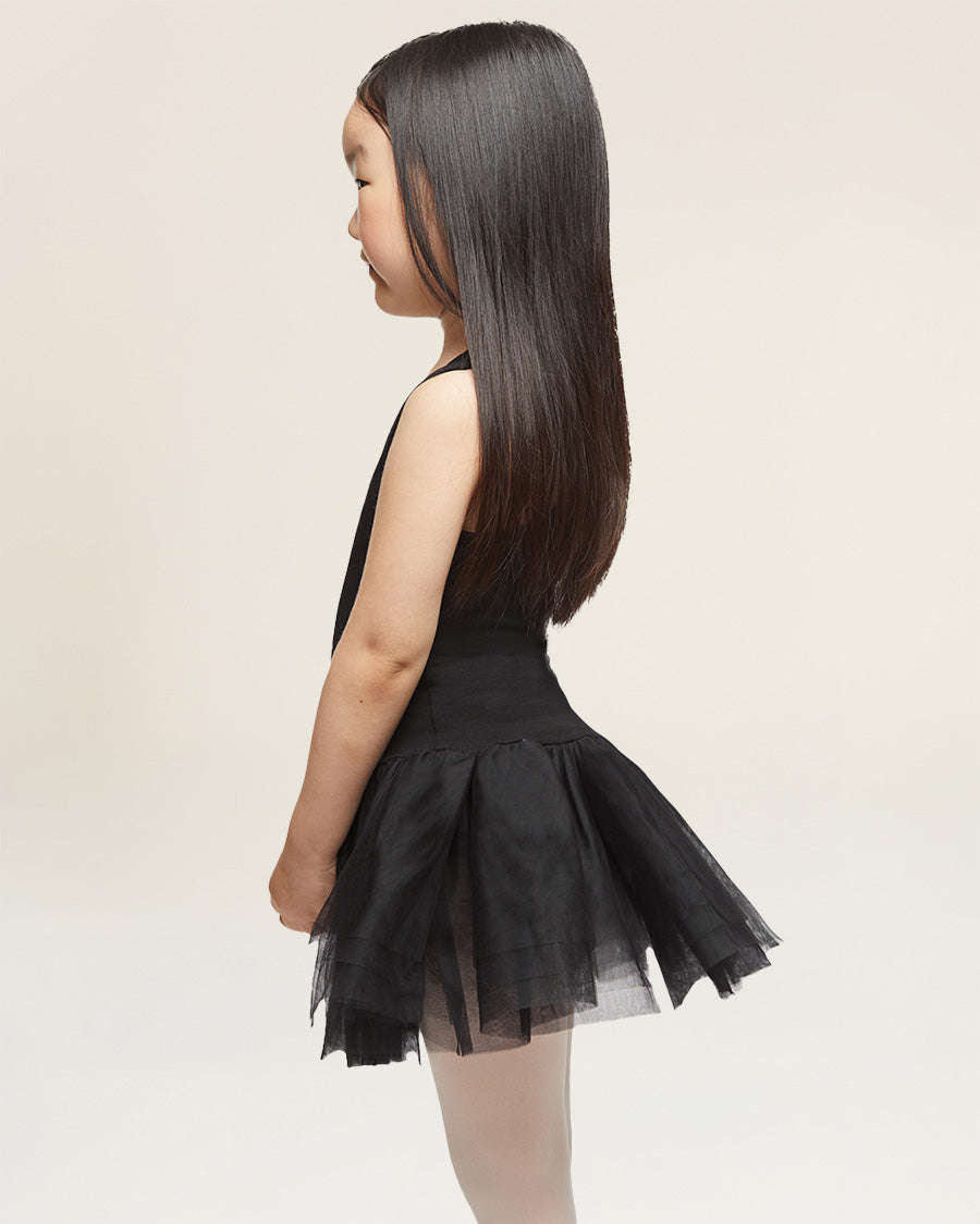 Black Girls Tank Top Tulle Dress