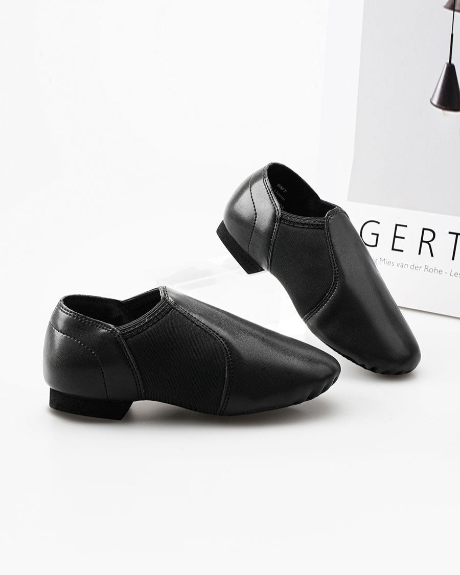 Black Kids PU Leather Jazz shoes