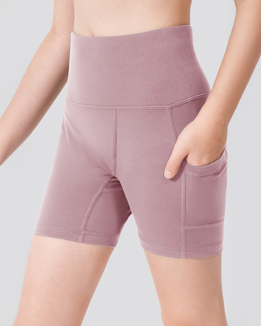 Pink Girls 4" Volleyball Ace Shorts