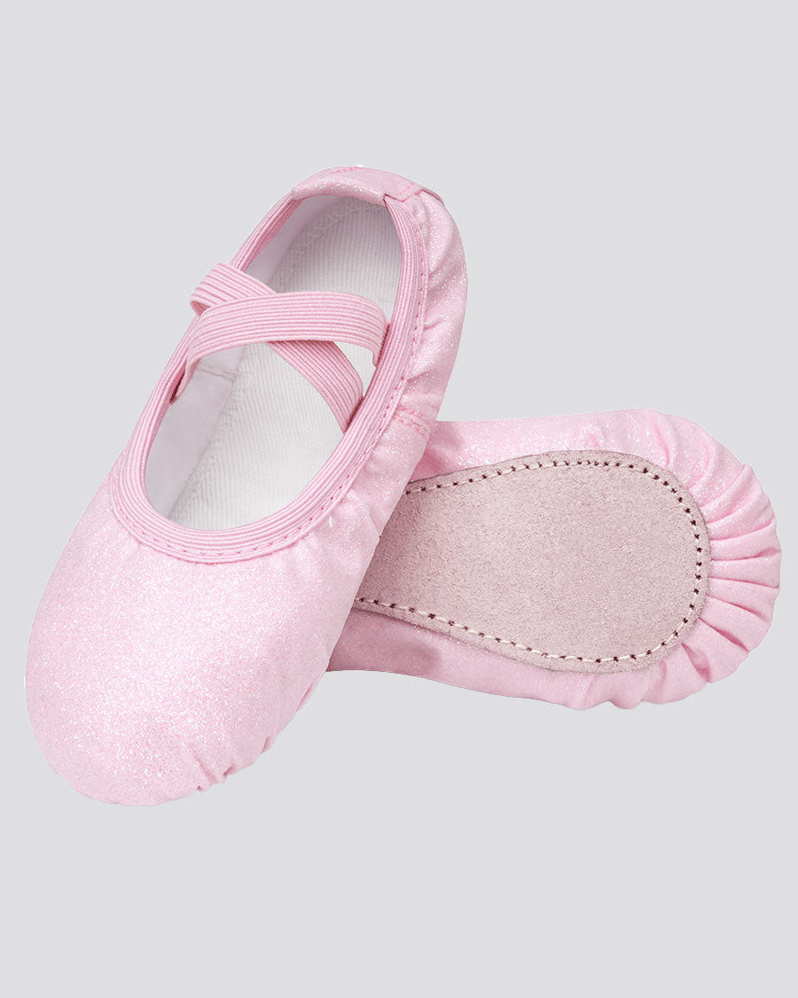 Pink Glitter Kids Glitter Ballet Shoes