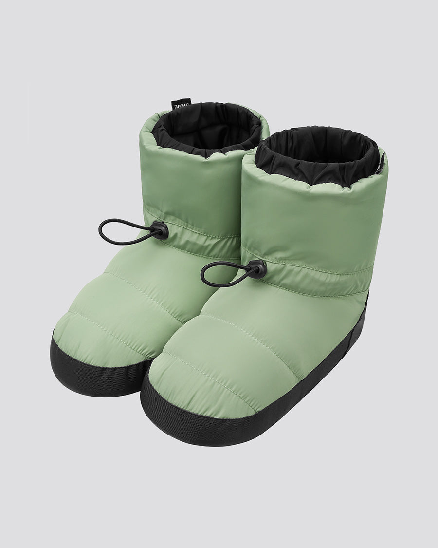 Green Kids Ballet Booties