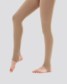 Tan Girls Ultra Soft Stirrup Tights - View 2