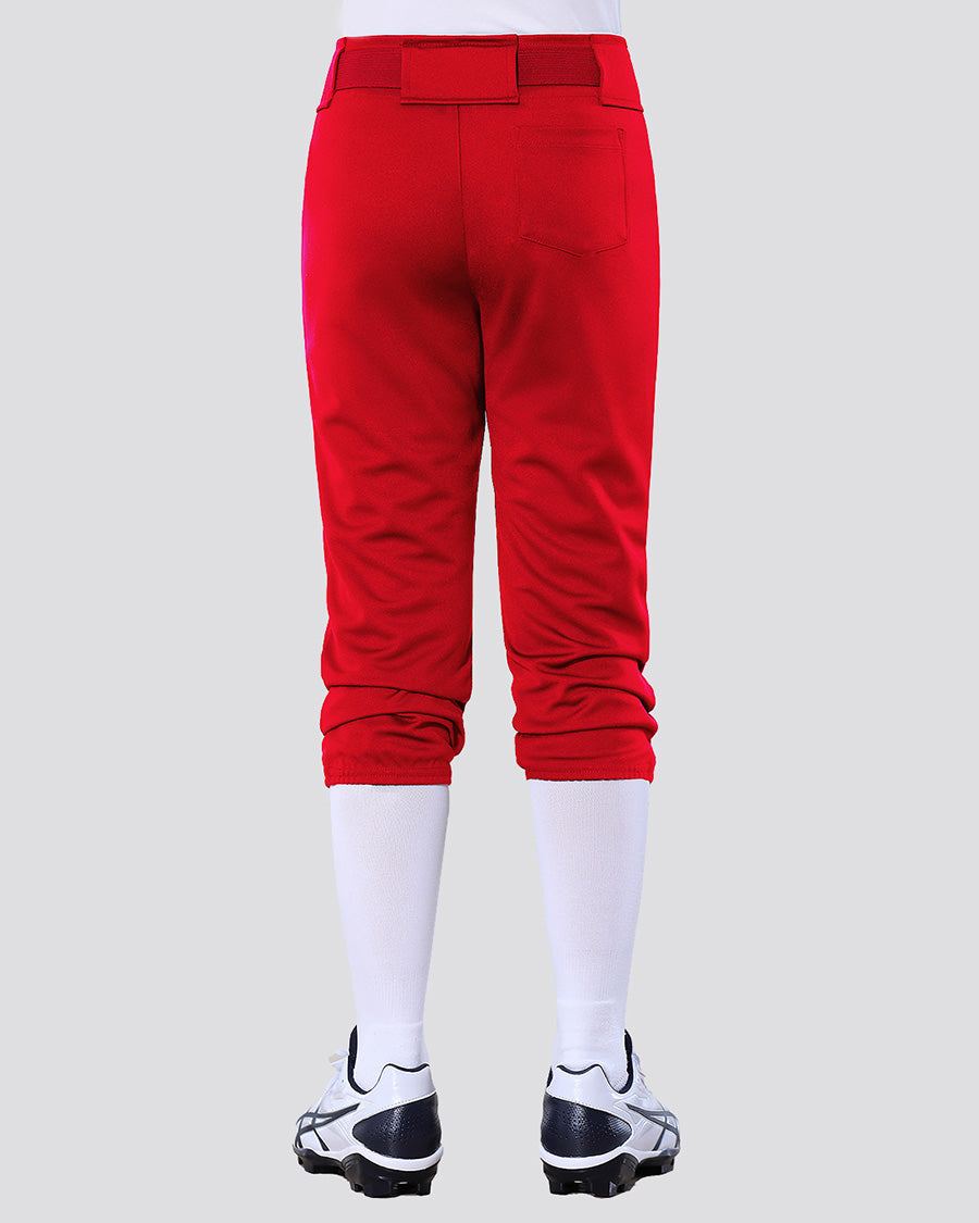 Red Girls Softball Pants