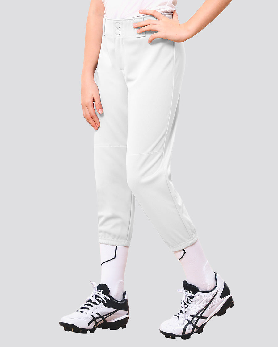 White Girls Softball Pants