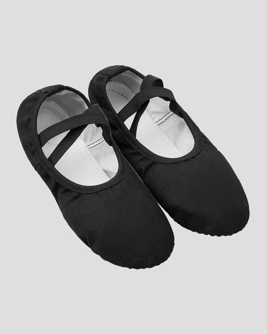 Black Adults Canvas Ballet Shoes