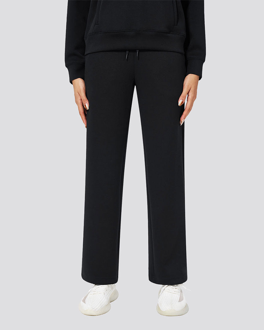 Black womens loungewear front view detail