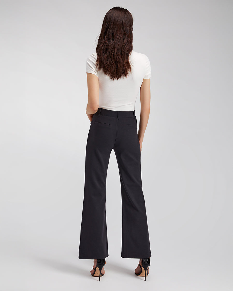 Charcoal Women Classic Dress Pant | Wide 31''