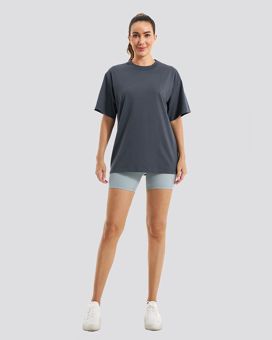 Charcoal Women Cotton Oversized T-Shirt