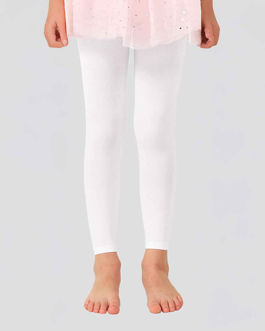 White Girls Ultra Soft Footless Ballet Tights