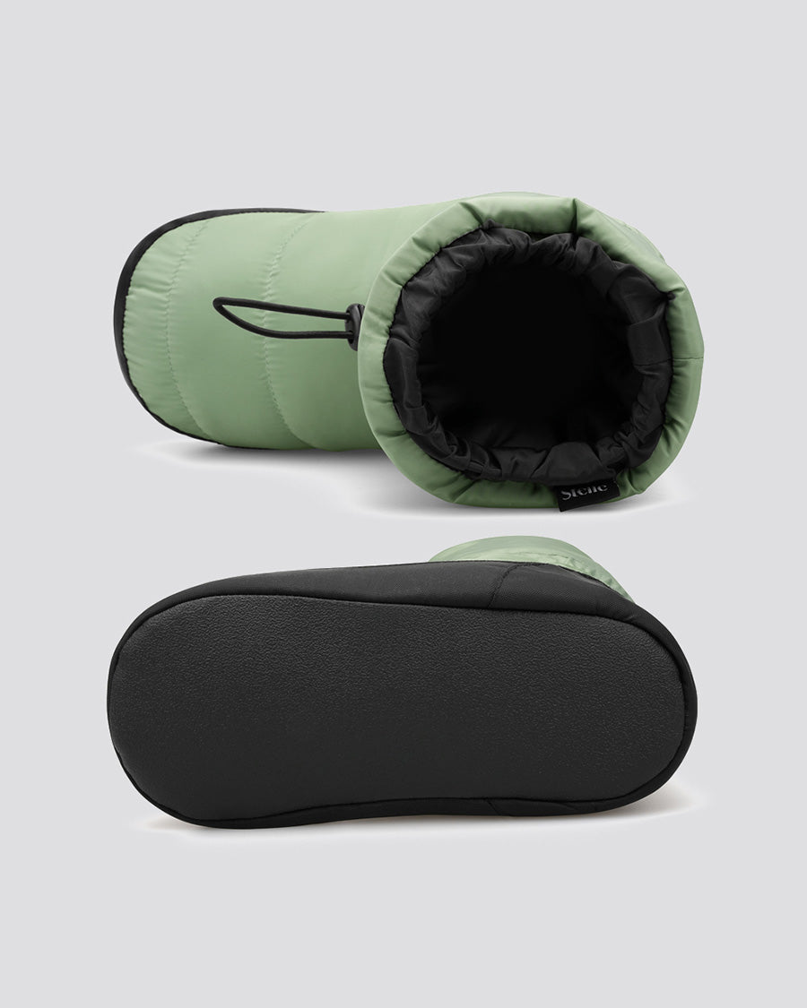 Green Kids Ballet Booties