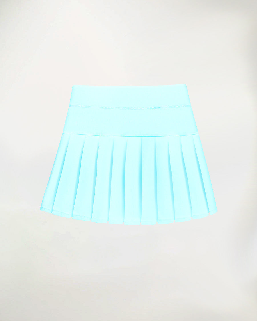 Light Blue Girls Pleated Tennis Skirt