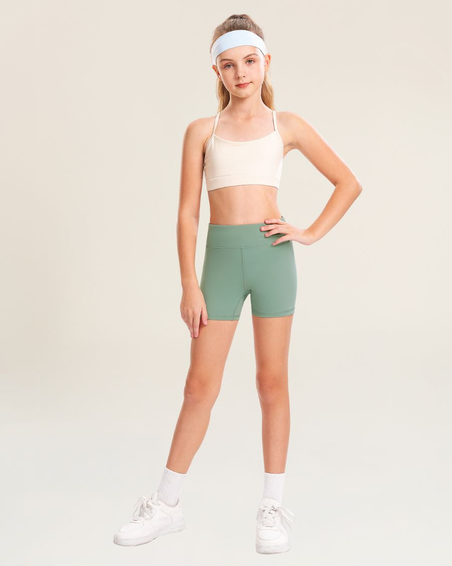 Jade Green Girls 3" Volleyball Shorts
