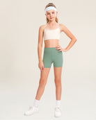 Jade Green Girls 3" Volleyball Shorts