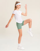 Jade Green Girls 3" Volleyball Shorts