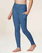 Atlantic Blue Girls Athletic Leggings - View 4