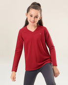 Red Kids Athletic Performance Long Sleeve Shirts