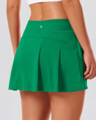 pleated tennis skirt Evergreen back view
