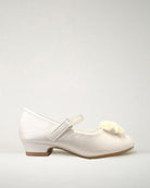 Champagne Girls Floral Mary Jane Low Heel Party Shoes