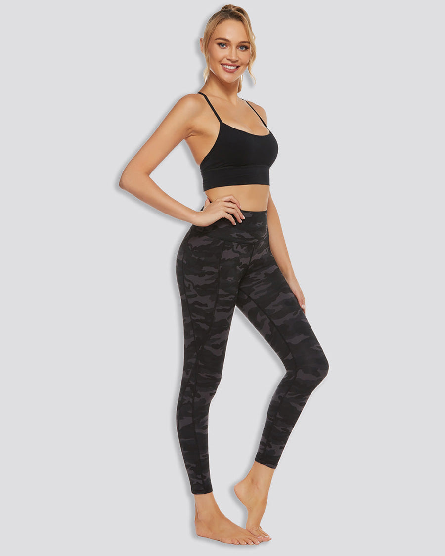 Grey Camo Workout Active Leggings