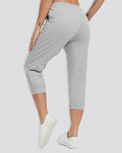 Light Grey Cotton Capri Sweatpants 20"