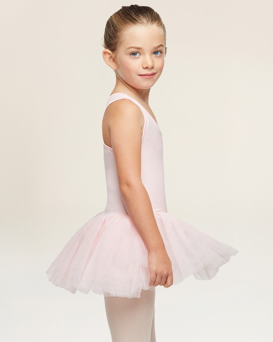 Ballet Pink Girls Tank Top Tulle Dress